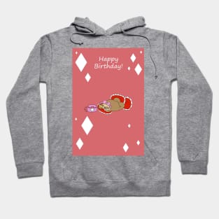 "Happy Birthday" Girly Sloth Hoodie